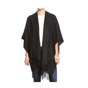 Echo Bouclé Cape, Shawl, Wrap, Sweater, Black, Super Comfy Warm, One size NWT